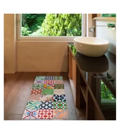 Tappeto vinilico stampato "mosaico", 50x110 cm