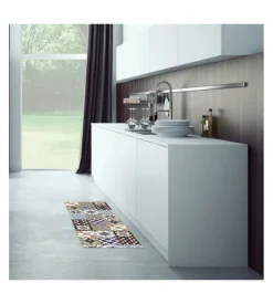 Tappeto vinilico stampato "croma hidraulico", 50x140 cm