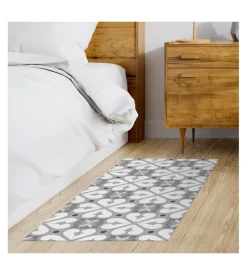 Tappeto vinilico stampato "bcn grigio", 50x110 cm