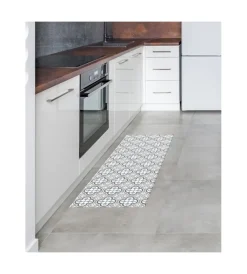 Tappeto vinilico stampato "hidra tortora", 50x140 cm