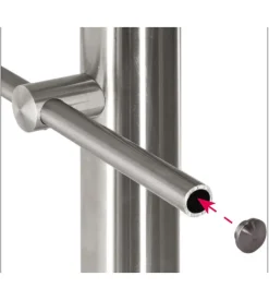 Tappo di chiusura per tondini in acciaio inox - confezione 9 pezzi