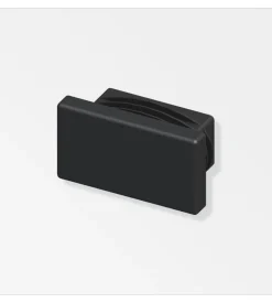 Tappo rettangolare a lamelle 19.5x35 pe nero 2 pezzi.