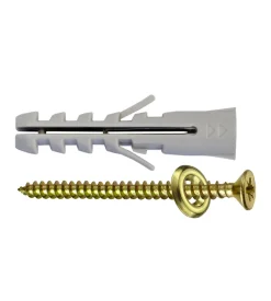 Tasselli + viti e rondelle (per battiscopa) ø 6 x 30 - 60 pz.