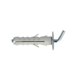 Tasselli in nylon ø 9 x 40 con gancio corto 6 pz.