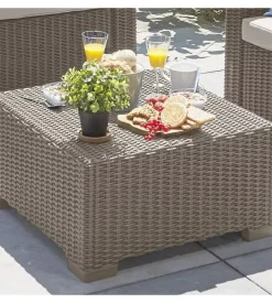 Tavolino da esterno california color cappuccino, 68x68x35 cm - keter