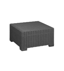 Tavolino da esterno california color grafite, 68x68x35 cm - keter