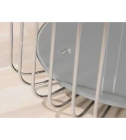 Tavolino in metallo e vetro temperato, ø 70 cm