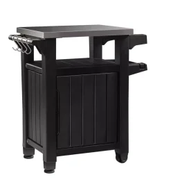 Tavolino keter "utility x" per bbq in resina - 150 l 82x52x90 cm grafite