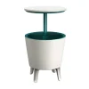 Tavolino portaghiaccio portatile keter "cool bar" bianco, 49,5x49,5x84,5 cm