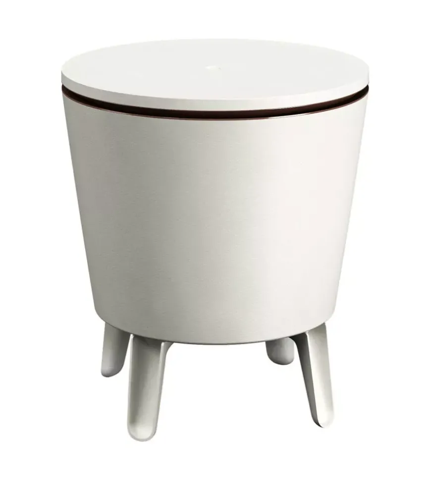 Tavolino portaghiaccio portatile keter "cool bar" bianco, 49,5x49,5x84,5 cm