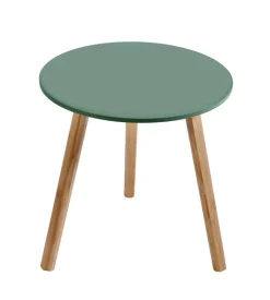 Tavolino salotto "lizzy" verde in bamboo, ø40 cm