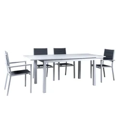 Tavolo da esterno allungabile eurogarden in alluminio grigio chiaro 210/152x89x75 cm