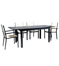 Tavolo da esterno allungabile eurogarden in alluminio grigio 210/152x89x75 cm