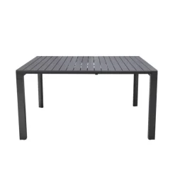 Tavolo da esterno allungabile solaria "giacinto" in alluminio antracite 100/150x150x77 cm