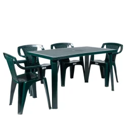 Tavolo da esterno "domingo" in polipropilene verde 130x75x73 cm