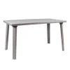 Tavolo da esterno "domingo" in polipropilene taupe 130x75x73 cm