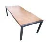 Tavolo da esterno estensibile "alissa" in alluminio teak naturale 160/240x100x74 cm