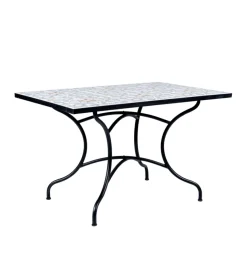 Tavolo da esterno eurogarden "mediterranea" in ferro con top piastrelle 120x80x75 cm