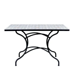 Tavolo da esterno eurogarden "mediterranea" in ferro con top piastrelle 120x80x75 cm