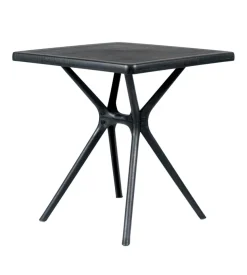 Tavolo da esterno "hugo" in polipropilene antracite 70x70x72 cm