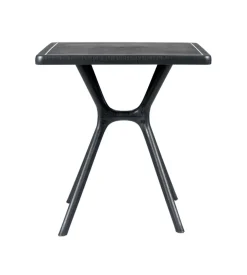 Tavolo da esterno "hugo" in polipropilene antracite 70x70x72 cm