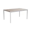 Tavolo da esterno keter "porto 160" in metallo bianco e piano effetto legno frassino 159x95x75 cm