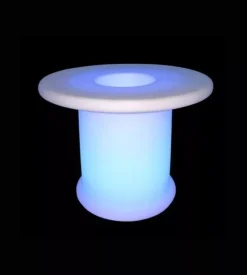 Tavolo da esterno led rgb vtac con telecomando bianco 72x72x58 cm