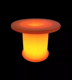 Tavolo da esterno led rgb vtac con telecomando bianco 72x72x58 cm