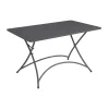 Tavolo da esterno pieghevole solaria "orta" in ferro antracite 120x70x74 cm
