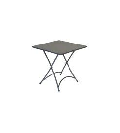 Tavolo da esterno pieghevole solaria "orta" in ferro antracite 70x70x74 cm