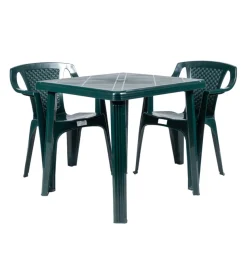 Tavolo da esterno "rodi" in polipropilene verde 75x75x73 cm