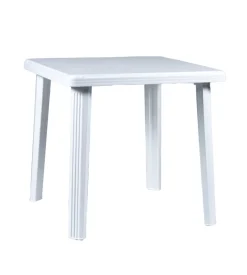 Tavolo da esterno "rodi" in polipropilene bianco 75x75x73 cm