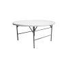 Tavolo da esterno rotondo pieghevole solaria "catering" con maniglia in polietilene 150x150x74 cm