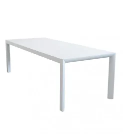 Tavolo da giardino allungabile elica garden "houston" in alluminio bianco 160/240x100x75 cm