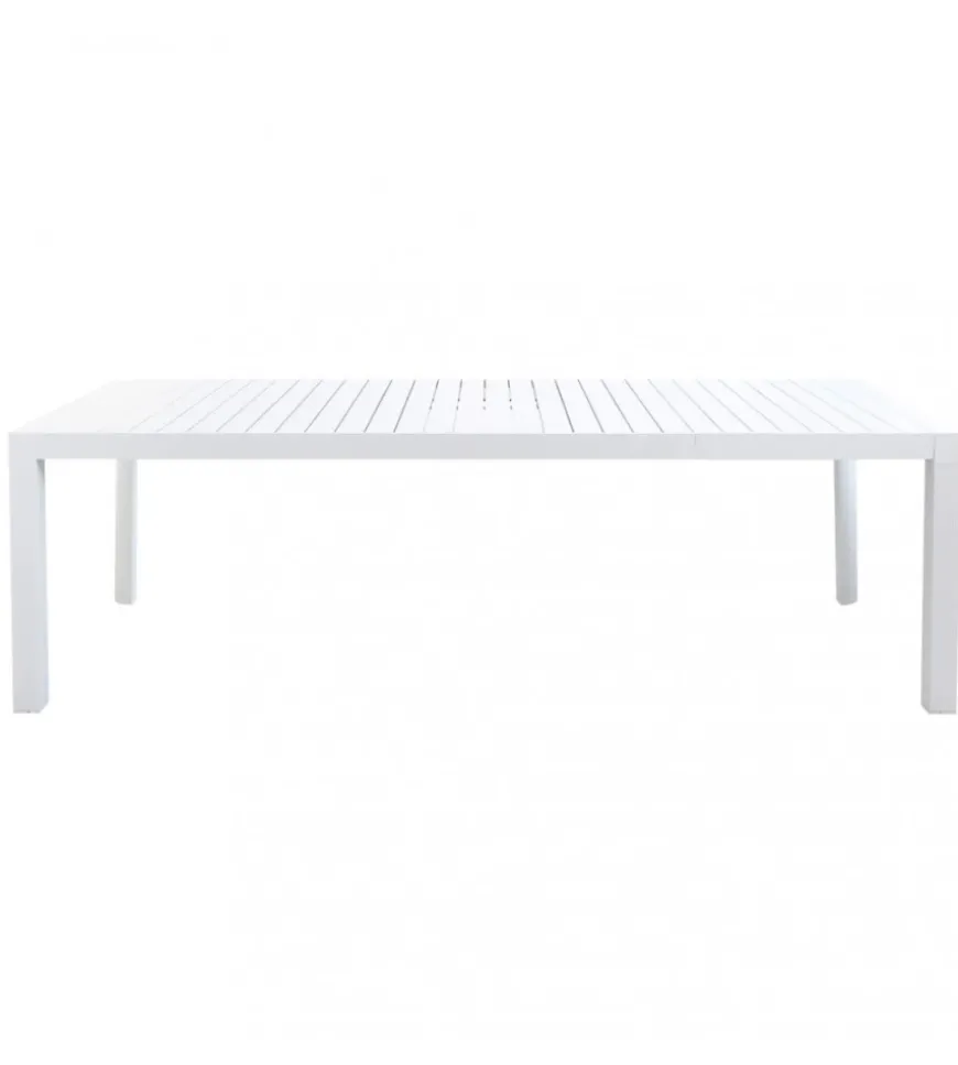 Tavolo da giardino allungabile elica garden "houston" in alluminio bianco 160/240x100x75 cm