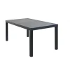 Tavolo da giardino allungabile elica garden "formentera" in alluminio antracite 160/240x100x75 cm