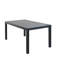 Tavolo da giardino allungabile elica garden "formentera" in alluminio antracite 160/240x100x75 cm