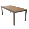 Tavolo da giardino allungabile elica garden "cayman" in alluminio e polywood taupe 160/240x95x74 cm