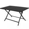 Tavolo da giardino pieghevole elica garden "alabama" in alluminio antracite 77x130x73 cm