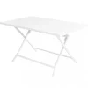 Tavolo da giardino pieghevole elica garden "alabama" in alluminio bianco 77x130x73 cm
