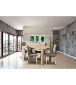 Tavolo da pranzo bellahome "granada" rifinito quercia, 135x80x74 cm