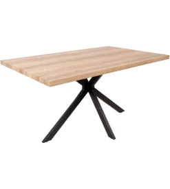 Tavolo da pranzo "eden" con gambe in metallo nero, 150x90x75 cm