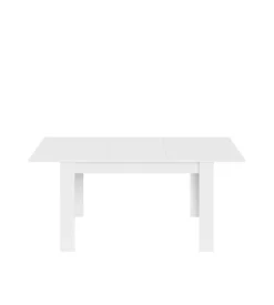 Tavolo da pranzo estensibile bianco lucido, 140-190x90x78 cm