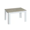 Tavolo da pranzo estensibile bianco e rovere, 140-190x90x78 cm