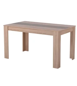 Tavolo in quercia con fascia centrale bianca o grigia, 135x80,5x74,5 cm