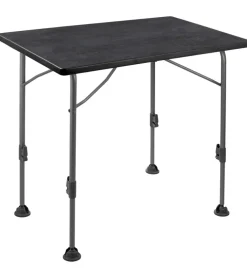 Tavolo pieghevole da campeggio brunner "linear 80" in acciaio nero 80x60x63/83 cm