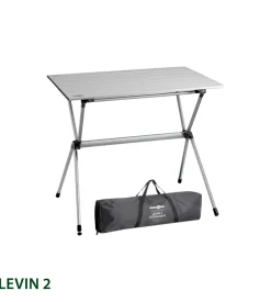 Tavolo pieghevole da campeggio brunner "levin 2" in alluminio 80x60x70 cm