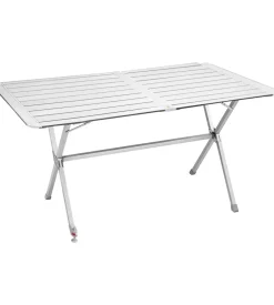Tavolo pieghevole da campeggio brunner "silver gapless level 6" in alluminio 140x81x70 cm