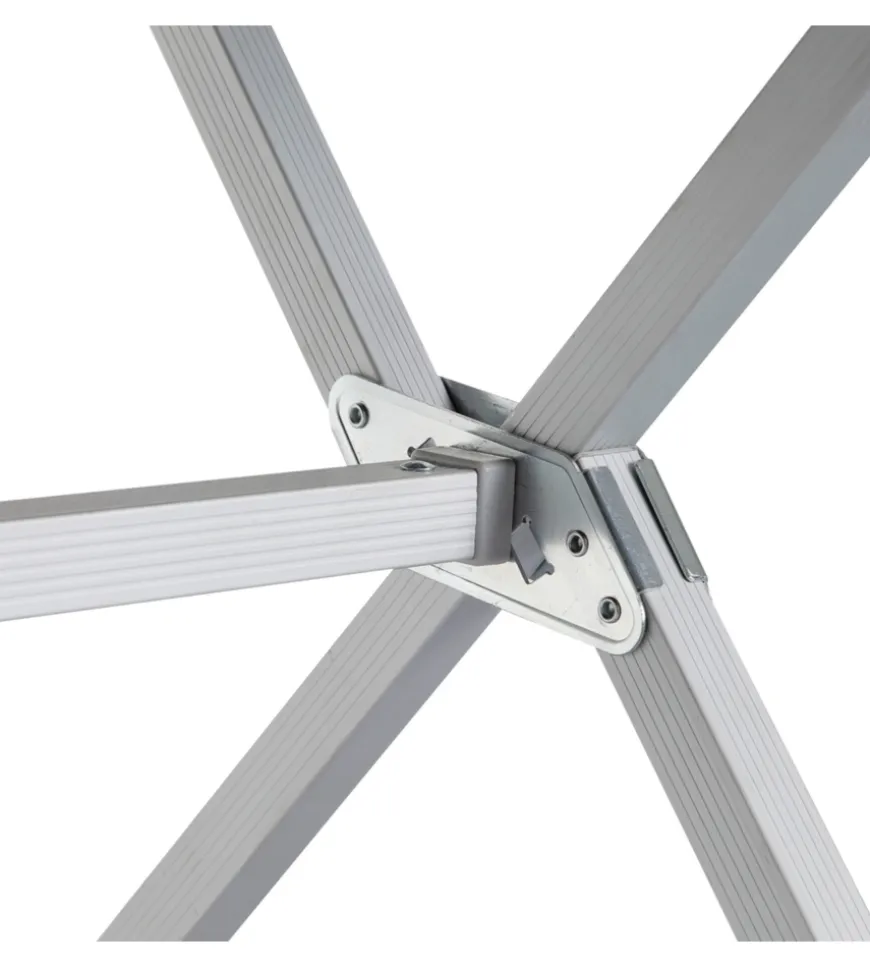 Tavolo pieghevole da campeggio brunner "silver gapless level 6" in alluminio 140x81x70 cm
