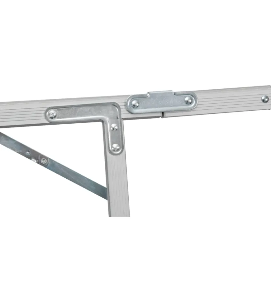 Tavolo pieghevole da campeggio brunner "silver gapless level 6" in alluminio 140x81x70 cm